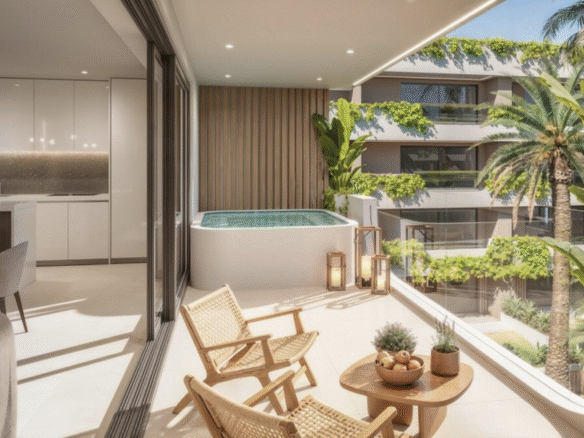 Jacuzzi instalado en terraza con refuerzo estructural y cumplimiento normativo.